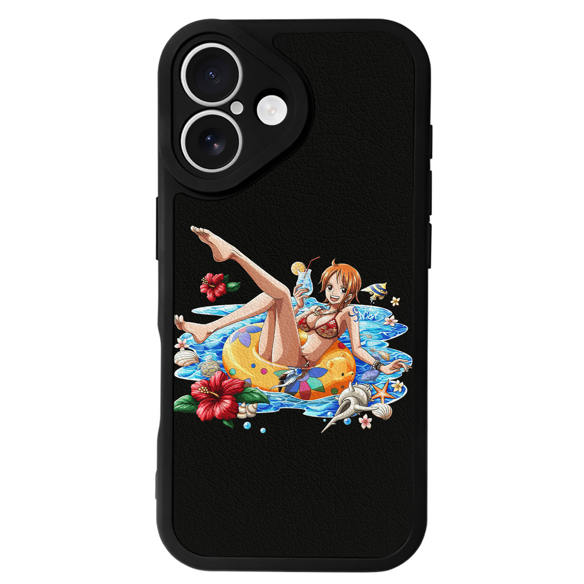 （画像用） ワンピース ナミ ONE PIECE Nami 【iPhone 16シリーズ対応】シリコンスマホケース（レザー調） 材質：シリコン